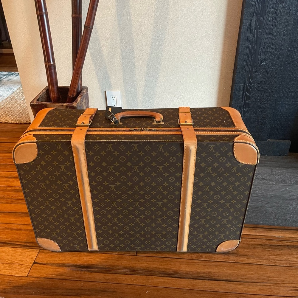 Louis Vuitton Monogram Travel Suitcase in Brown and Tan